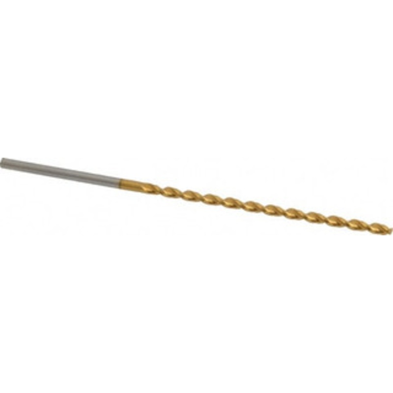 Guhring #38 130 Parabolic Flute High Speed Steel Taper Length Drill Bit TiN Finish, 2-7/16 Flute Length, 3-3/4 OAL, Standard Point, Straight Shank, Series 668 9006680025800 – 85825388