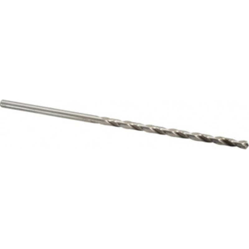 Precision Twist Drill #10 118 Spiral Flute High Speed Steel Taper Length Drill Bit Bright Finish, 3-5/8 Flute Length, 6 OAL, Standard Point, Straight Shank, Series R52 052010 – 78558368