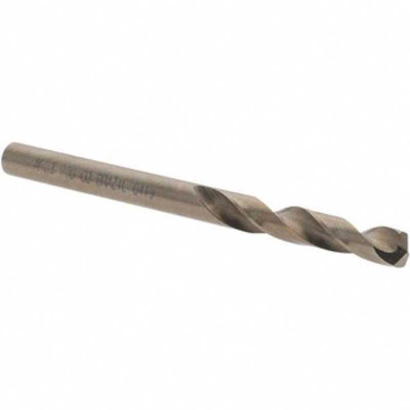 Precision Twist Drill #23 135 Spiral Flute Cobalt Screw Machine Drill Bit Oxide/Gold Finish, Right Hand Cut, 1 Flute Length, 2-1/16 OAL, Split Point, Straight Shank 041323 – 78546587