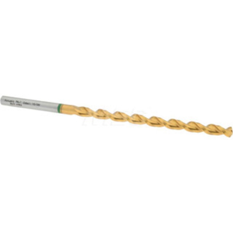 Accupro #1 130 Spiral Flute Vanadium High Speed Steel Taper Length Drill Bit TiN Finish, 91mm Flute Length, 139mm OAL, Split Point, Straight Shank 1GL0579-AC – 56518749