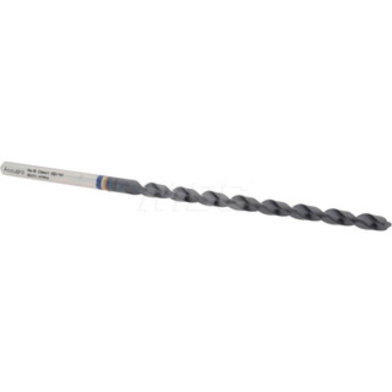 Accupro #16 118 Spiral Flute Vanadium High Speed Steel Taper Length Drill Bit TiAlN Finish, 82mm Flute Length, 126mm OAL, Faceted Point, Straight Shank 1BT0449-AC – 05494851
