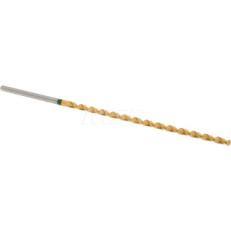 Accupro #45 130 Spiral Flute Vanadium High Speed Steel Taper Length Drill Bit TiN Finish, 56mm Flute Length, 85mm OAL, Split Point, Straight Shank 1GL0208-AC – 56518111