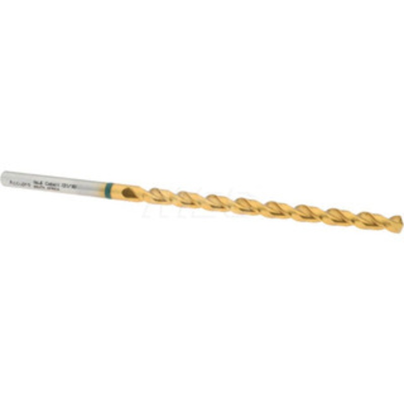 Accupro #6 130 Spiral Flute Vanadium High Speed Steel Taper Length Drill Bit TiN Finish, 87mm Flute Length, 132mm OAL, Split Point, Straight Shank 1GL0518-AC – 56518673