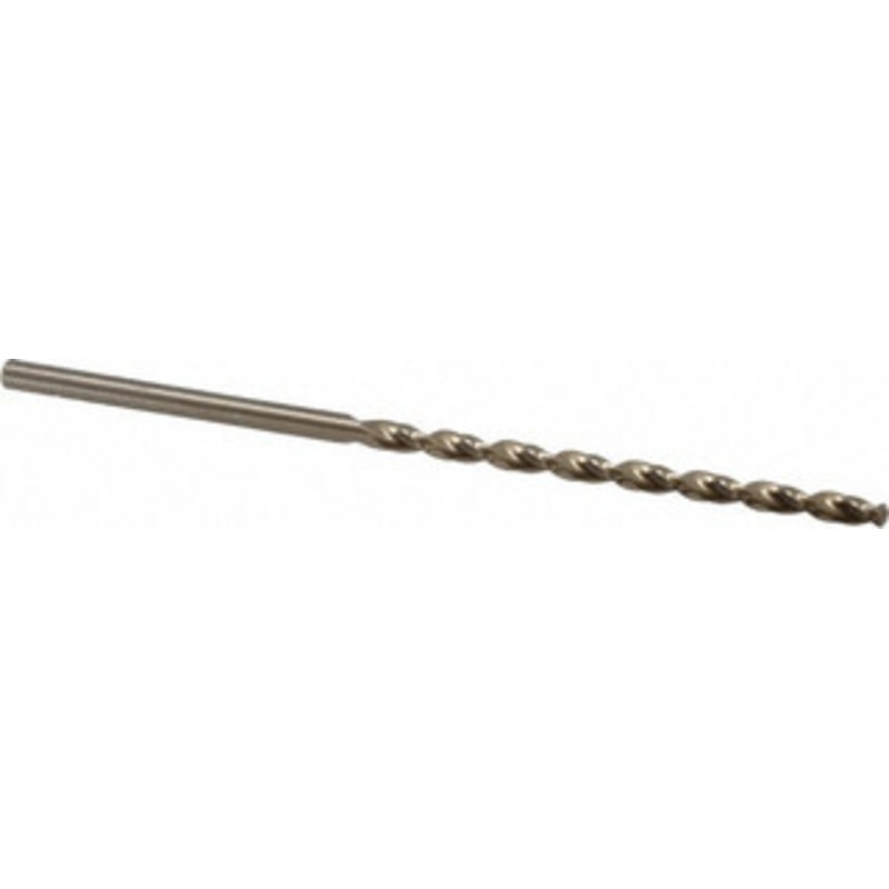 Cleveland Twist Drill #3 135 Parabolic Flute Cobalt Taper Length Drill Bit Oxide/Gold Finish, 3-5/8 Flute Length, 6 OAL, Split Point, Straight Shank, Series 2575 C16726 – 02147973