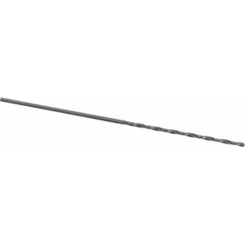 Cleveland Twist Drill #60 118 Spiral Flute High Speed Steel Taper Length Drill Bit Oxide Finish, 1-1/8 Flute Length, 2-1/4 OAL, Standard Point, Straight Shank, Series 2510 C08593 – 63725600