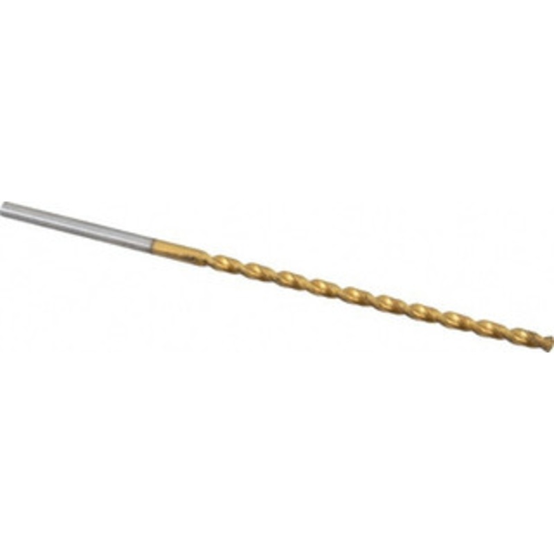 Guhring #31 130 Parabolic Flute High Speed Steel Taper Length Drill Bit TiN Finish, 2-23/32 Flute Length, 4-3/16 OAL, Standard Point, Straight Shank, Series 668 9006680030500 – 85825313