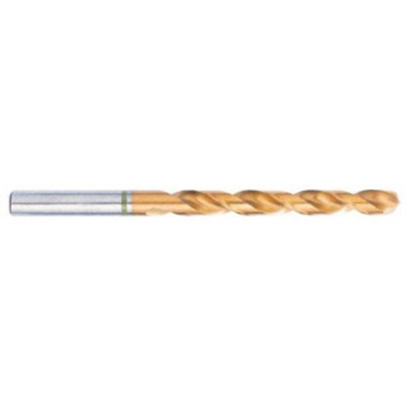 Accupro #12 130 Spiral Flute Vanadium High Speed Steel Taper Length Drill Bit TiN Finish, 87mm Flute Length, 132mm OAL, Split Point, Straight Shank 1GL0479-AC – 56518590