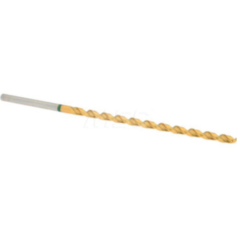 Accupro #32 130 Spiral Flute Vanadium High Speed Steel Taper Length Drill Bit TiN Finish, 66mm Flute Length, 100mm OAL, Split Point, Straight Shank 1GL0295-AC – 56518277