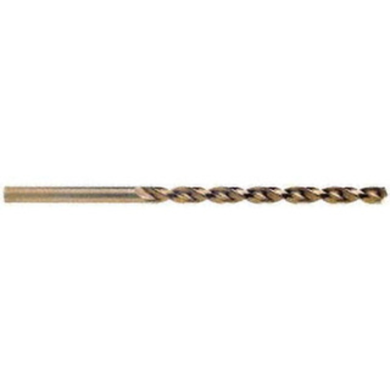 Cleveland Twist Drill #1 135 Parabolic Flute Cobalt Taper Length Drill Bit Oxide/Gold Finish, 3-3/4 Flute Length, 6-1/8 OAL, Split Point, Straight Shank, Series 2575 C16724 – 02147957