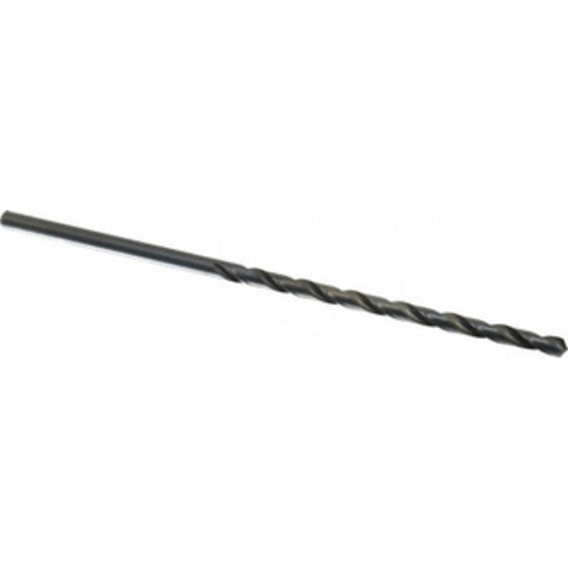 Cleveland Twist Drill #10 118 Spiral Flute High Speed Steel Taper Length Drill Bit Oxide Finish, 3-5/8 Flute Length, 6 OAL, Standard Point, Straight Shank, Series 2510 C08712 – 63725105