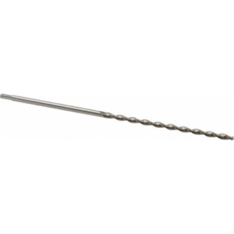 Cleveland Twist Drill #29 118 Parabolic Flute High Speed Steel Taper Length Drill Bit Bright Finish, 3 Flute Length, 5-3/8 OAL, Notched Point, Tanged Shank, Series 2565 C16248 – 68298389