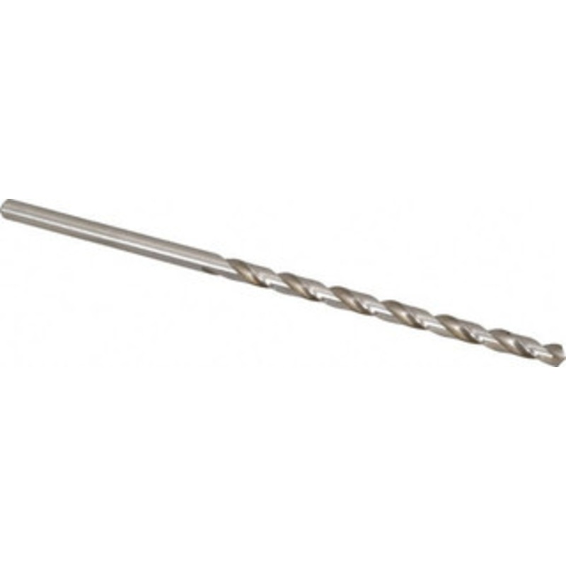 Precision Twist Drill #4 118 Spiral Flute High Speed Steel Taper Length Drill Bit Bright Finish, 3-5/8 Flute Length, 6 OAL, Standard Point, Straight Shank, Series R52 052004 – 78558301