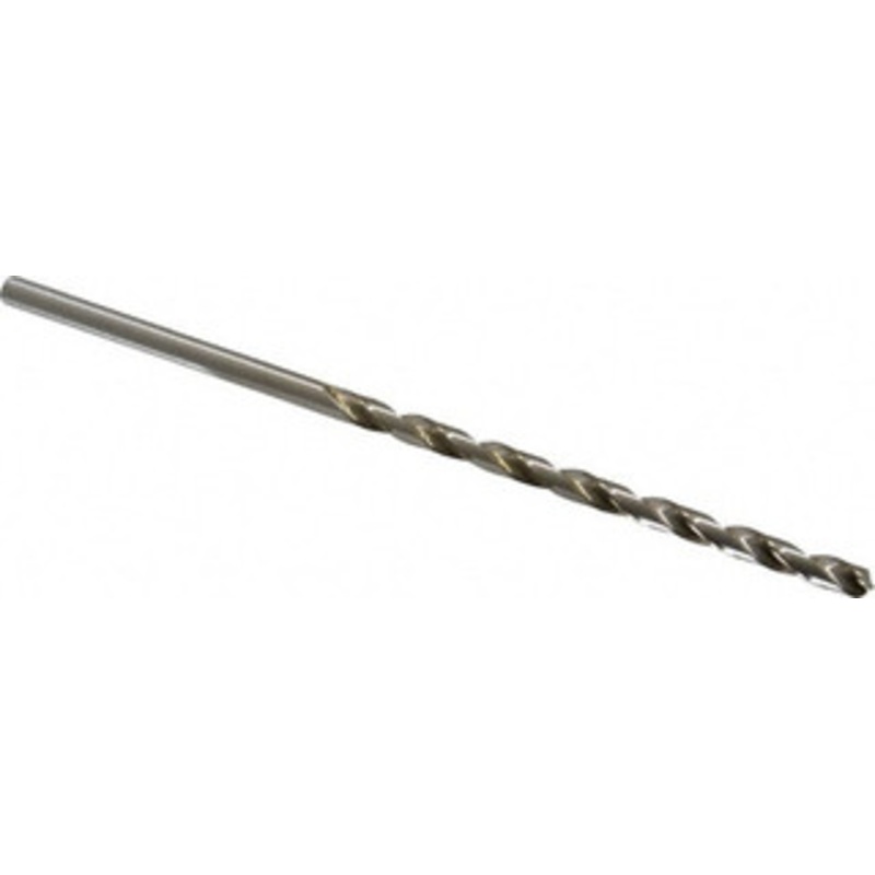 Precision Twist Drill #7 118 Spiral Flute High Speed Steel Taper Length Drill Bit Bright Finish, 3-5/8 Flute Length, 6 OAL, Standard Point, Straight Shank, Series R52 052007 – 78558335