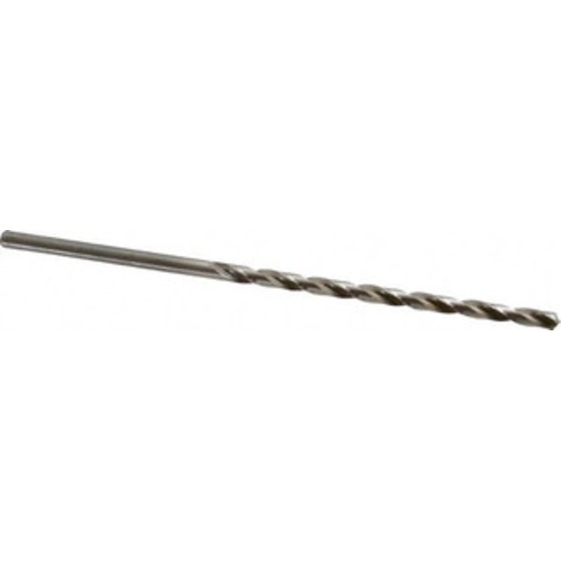 Precision Twist Drill #9 118 Spiral Flute High Speed Steel Taper Length Drill Bit Bright Finish, 3-5/8 Flute Length, 6 OAL, Standard Point, Straight Shank, Series R52 052009 – 78558350