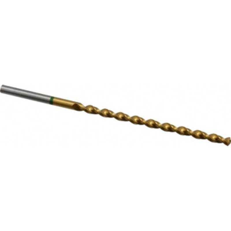 Accupro #15 130 Spiral Flute Vanadium High Speed Steel Taper Length Drill Bit TiN Finish, 82mm Flute Length, 126mm OAL, Split Point, Straight Shank 1GL0457-AC – 56518558