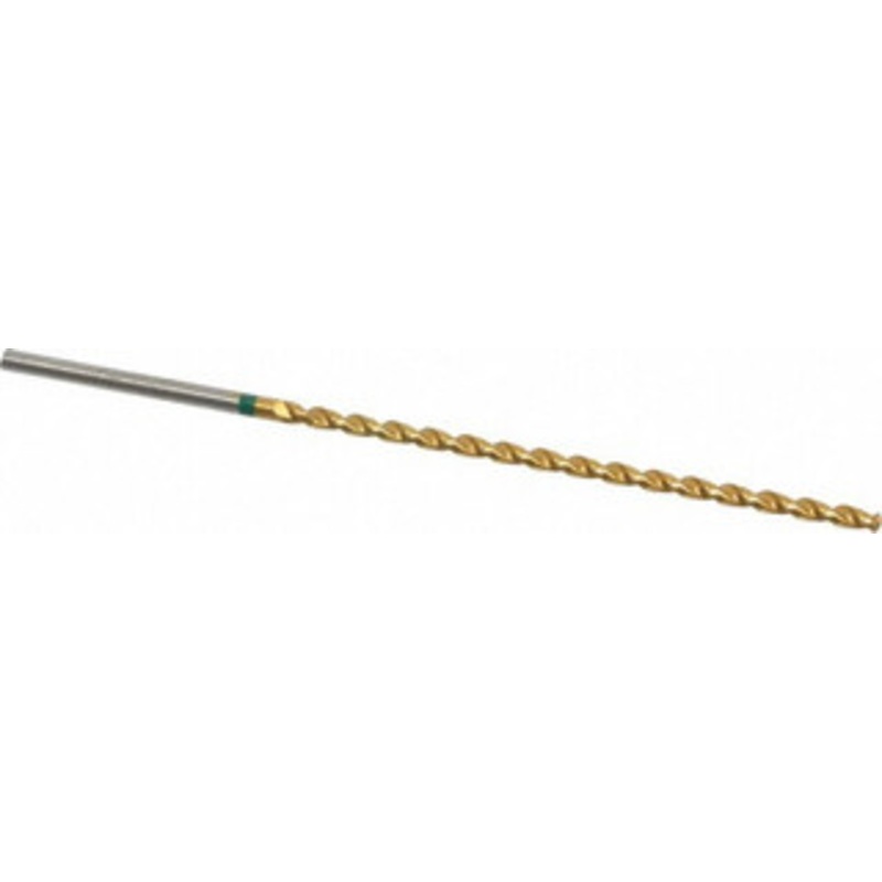 Accupro #42 130 Spiral Flute Vanadium High Speed Steel Taper Length Drill Bit TiN Finish, 62mm Flute Length, 95mm OAL, Split Point, Straight Shank 1GL0237-AC – 56518145