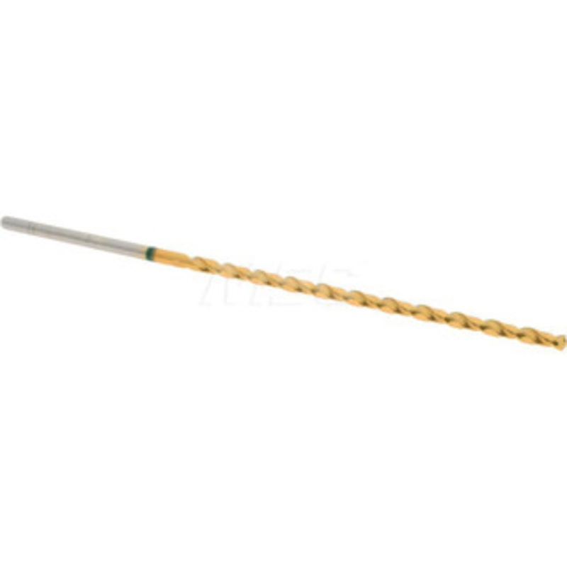 Accupro #44 130 Spiral Flute Vanadium High Speed Steel Taper Length Drill Bit TiN Finish, 59mm Flute Length, 90mm OAL, Split Point, Straight Shank 1GL0218-AC – 56518129