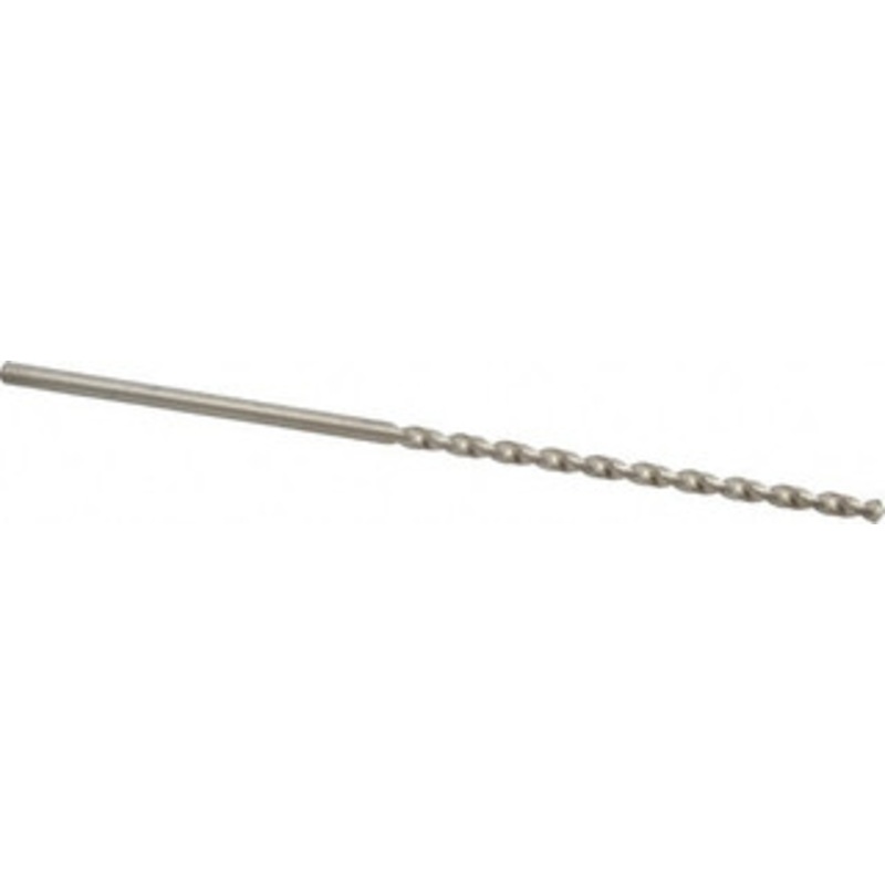 Cleveland Twist Drill #27 118 Spiral Flute High Speed Steel Taper Length Drill Bit Bright Finish, 3 Flute Length, 5-3/8 OAL, Standard Point, Straight Shank, Series 2550 C09145 – 63728273