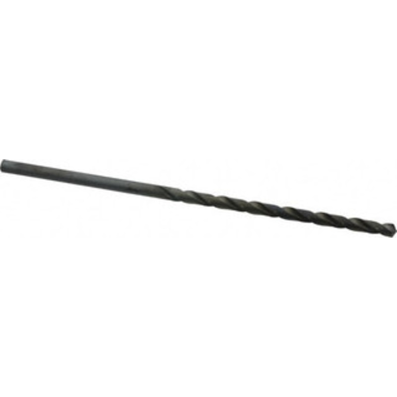 Cleveland Twist Drill #9 118 Spiral Flute High Speed Steel Taper Length Drill Bit Oxide Finish, 3-5/8 Flute Length, 6 OAL, Standard Point, Straight Shank, Series 2510 C08713 – 63725097