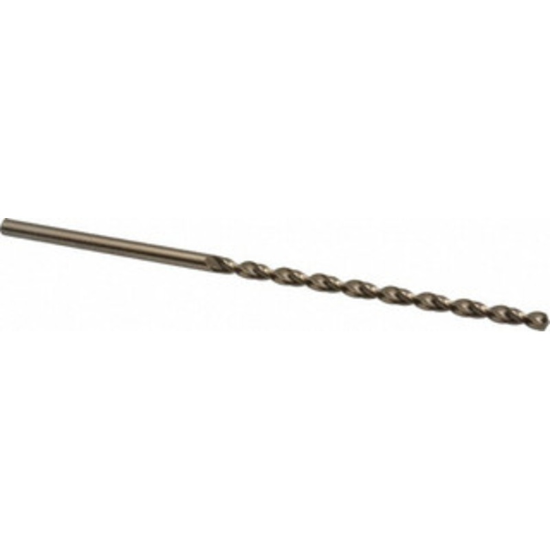 Cleveland Twist Drill #9 135 Parabolic Flute Cobalt Taper Length Drill Bit Oxide/Gold Finish, 3-5/8 Flute Length, 6 OAL, Split Point, Straight Shank, Series 2575 C16732 – 02148039
