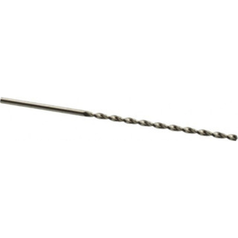 Guhring #40 130 Parabolic Flute High Speed Steel Taper Length Drill Bit Bright Finish, 2-7/16 Flute Length, 3-3/4 OAL, Standard Point, Straight Shank, Series 501 9005010024900 – 85771400