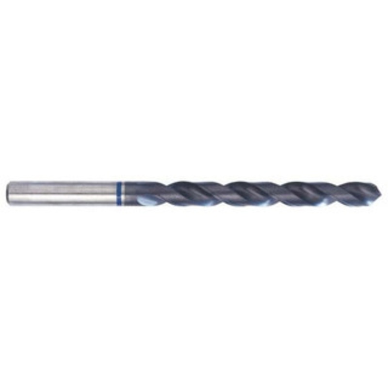 Accupro #10 118 Spiral Flute Vanadium High Speed Steel Taper Length Drill Bit TiAlN Finish, 87mm Flute Length, 132mm OAL, Faceted Point, Straight Shank 1BT0492-AC – 05494935
