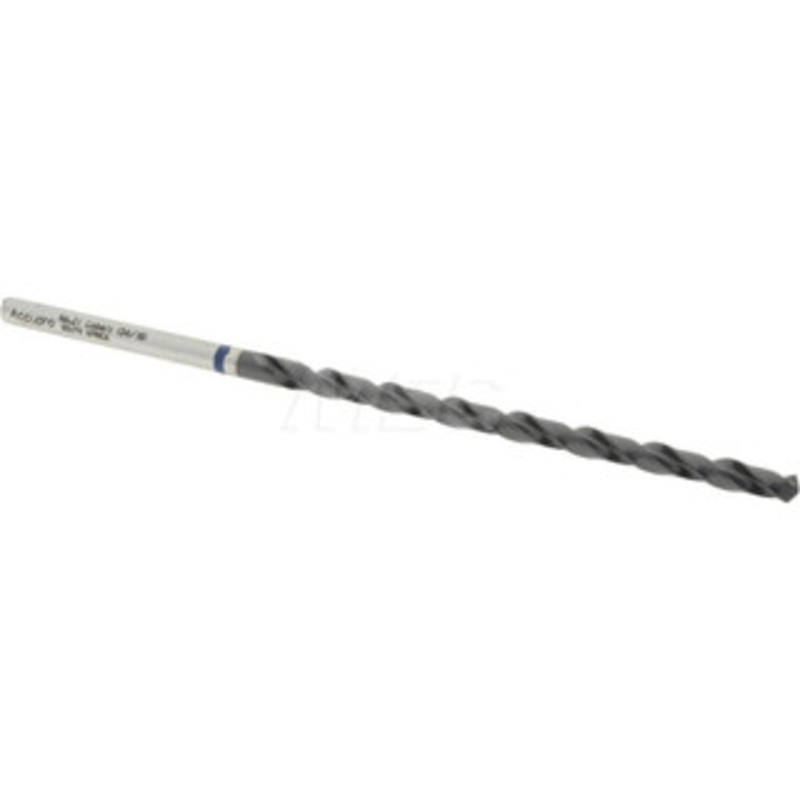 Accupro #21 118 Spiral Flute Vanadium High Speed Steel Taper Length Drill Bit TiAlN Finish, 78mm Flute Length, 119mm OAL, Faceted Point, Straight Shank 1BT0404-AC – 05494778