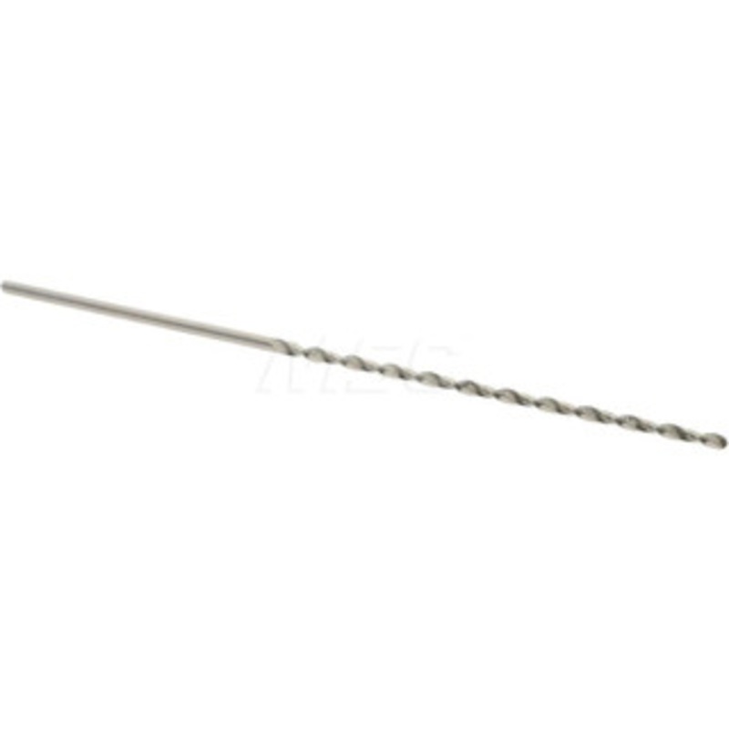 Accupro #60 130 Parabolic Flute Vanadium High Speed Steel Taper Length Drill Bit Bright Finish, 1-5/16 Flute Length, 2-7/32 OAL, Standard Point, Straight Shank 1100102-AC – 45769205