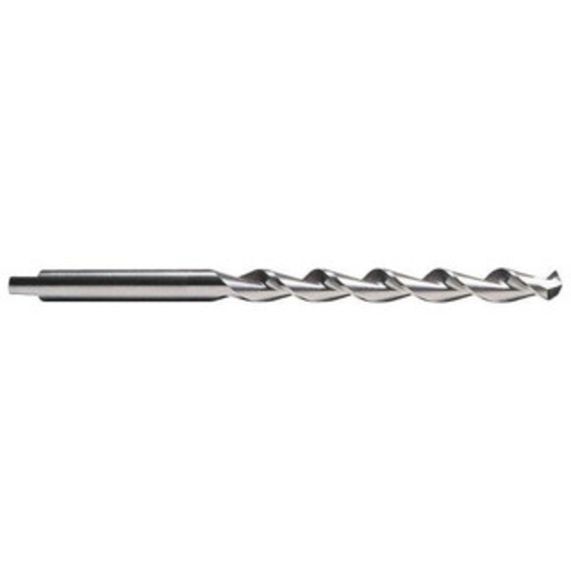 Cleveland Twist Drill #9 118 Parabolic Flute High Speed Steel Taper Length Drill Bit Bright Finish, 3-5/8 Flute Length, 6 OAL, Notched Point, Tanged Shank, Series 2565 C16228 – 68298686