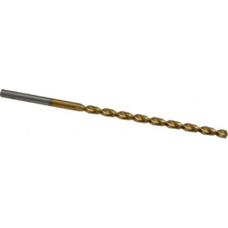 Guhring #16 130 Parabolic Flute High Speed Steel Taper Length Drill Bit TiN Finish, 3-7/32 Flute Length, 4-31/32 OAL, Standard Point, Straight Shank, Series 668 9006680045000 – 85825164