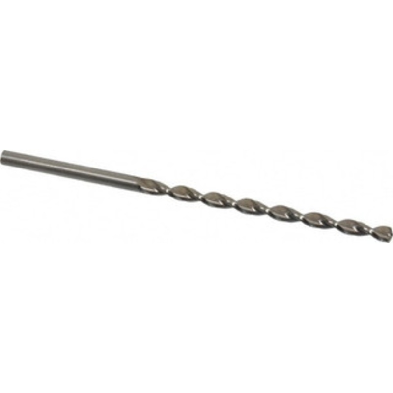 Guhring #7 130 Parabolic Flute High Speed Steel Taper Length Drill Bit Bright Finish, 3-7/16 Flute Length, 5-3/16 OAL, Standard Point, Straight Shank, Series 501 9005010051100 – 85771079
