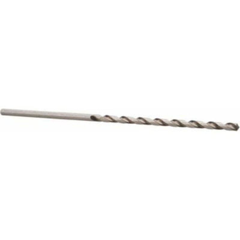 Precision Twist Drill #25 118 Spiral Flute High Speed Steel Taper Length Drill Bit Bright Finish, 3 Flute Length, 5-3/8 OAL, Standard Point, Straight Shank, Series R52 052025 – 78558517