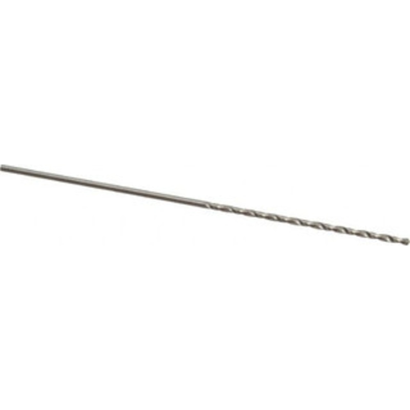 Precision Twist Drill #59 118 Spiral Flute High Speed Steel Taper Length Drill Bit Bright Finish, 1-1/8 Flute Length, 2-1/4 OAL, Standard Point, Straight Shank, Series R52 052059 – 78558855
