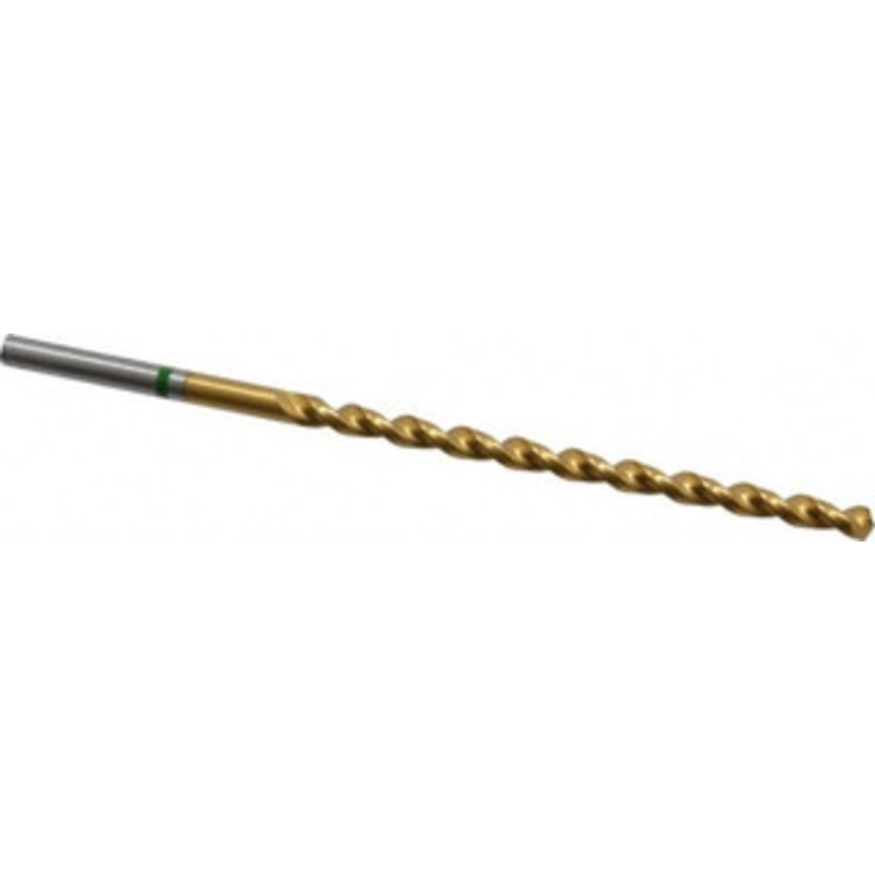 Accupro #11 130 Spiral Flute Vanadium High Speed Steel Taper Length Drill Bit TiN Finish, 87mm Flute Length, 132mm OAL, Split Point, Straight Shank 1GL0485-AC – 56518608