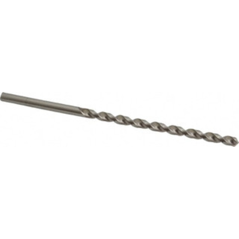 Accupro #4 130 Parabolic Flute Vanadium High Speed Steel Taper Length Drill Bit Bright Finish, 3-19/32 Flute Length, 5-15/32 OAL, Split Point, Straight Shank 1100532-AC – 85946572
