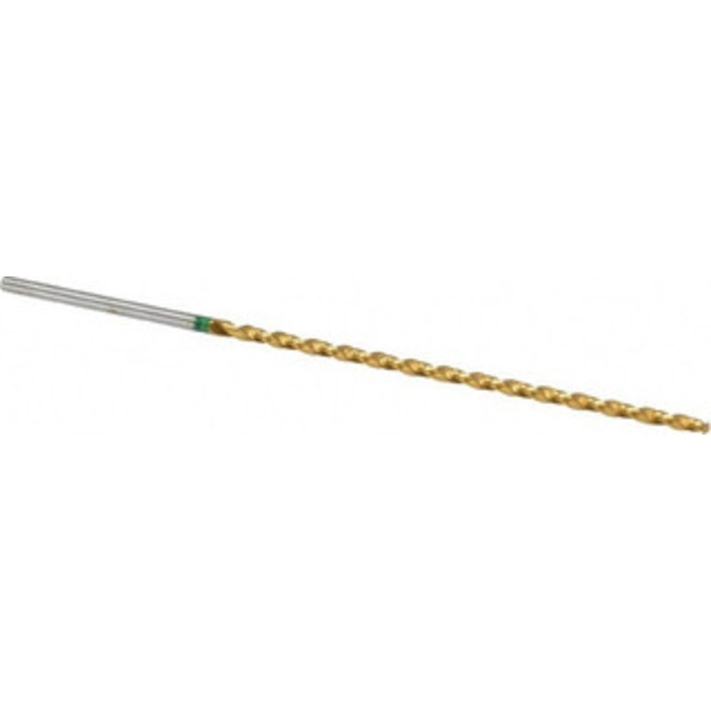 Accupro #47 130 Spiral Flute Vanadium High Speed Steel Taper Length Drill Bit TiN Finish, 56mm Flute Length, 85mm OAL, Split Point, Straight Shank 1GL0199-AC – 56518087