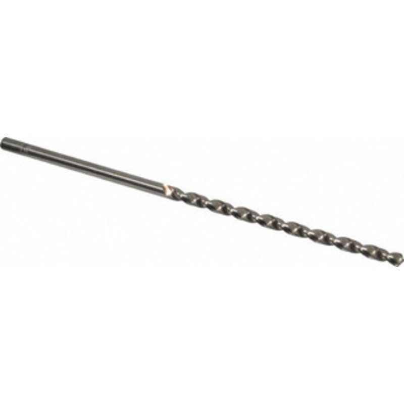 Cleveland Twist Drill #10 118 Spiral Flute High Speed Steel Taper Length Drill Bit Bright Finish, 3-5/8 Flute Length, 6 OAL, Standard Point, Straight Shank, Series 2550 C09181 – 63728109