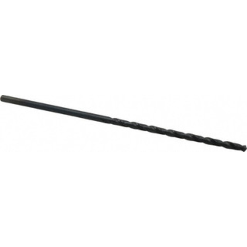 Cleveland Twist Drill #23 118 Spiral Flute High Speed Steel Taper Length Drill Bit Oxide Finish, 3 Flute Length, 5-3/8 OAL, Standard Point, Straight Shank, Series 2510 C08684 – 63725238