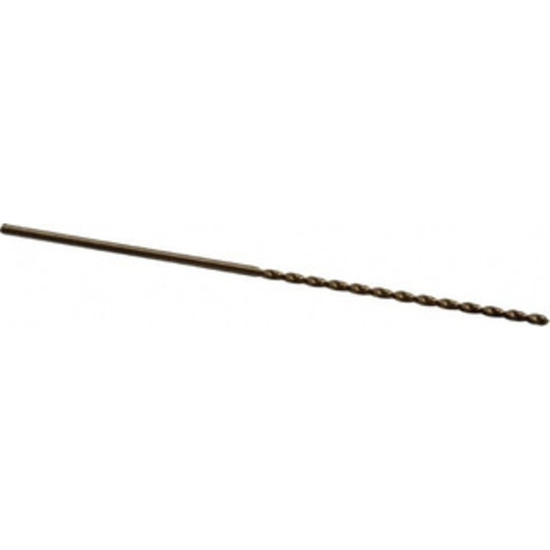 Cleveland Twist Drill #45 135 Parabolic Flute Cobalt Taper Length Drill Bit Oxide/Gold Finish, 2-1/4 Flute Length, 4-1/4 OAL, Split Point, Straight Shank, Series 2575 C16768 – 02148393