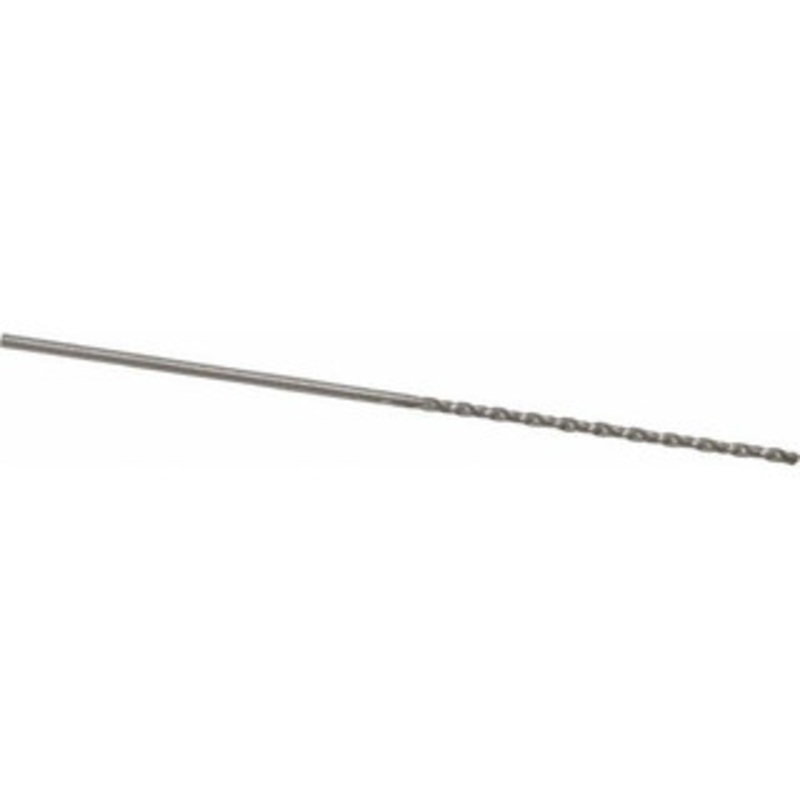 Cleveland Twist Drill #60 118 Spiral Flute High Speed Steel Taper Length Drill Bit Bright Finish, 1-1/8 Flute Length, 2-1/4 OAL, Standard Point, Straight Shank, Series 2550 C09062 – 63728604