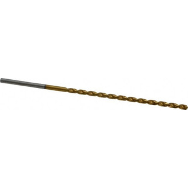 Guhring #40 130 Parabolic Flute High Speed Steel Taper Length Drill Bit TiN Finish, 2-7/16 Flute Length, 3-3/4 OAL, Standard Point, Straight Shank, Series 668 9006680024900 – 85825404