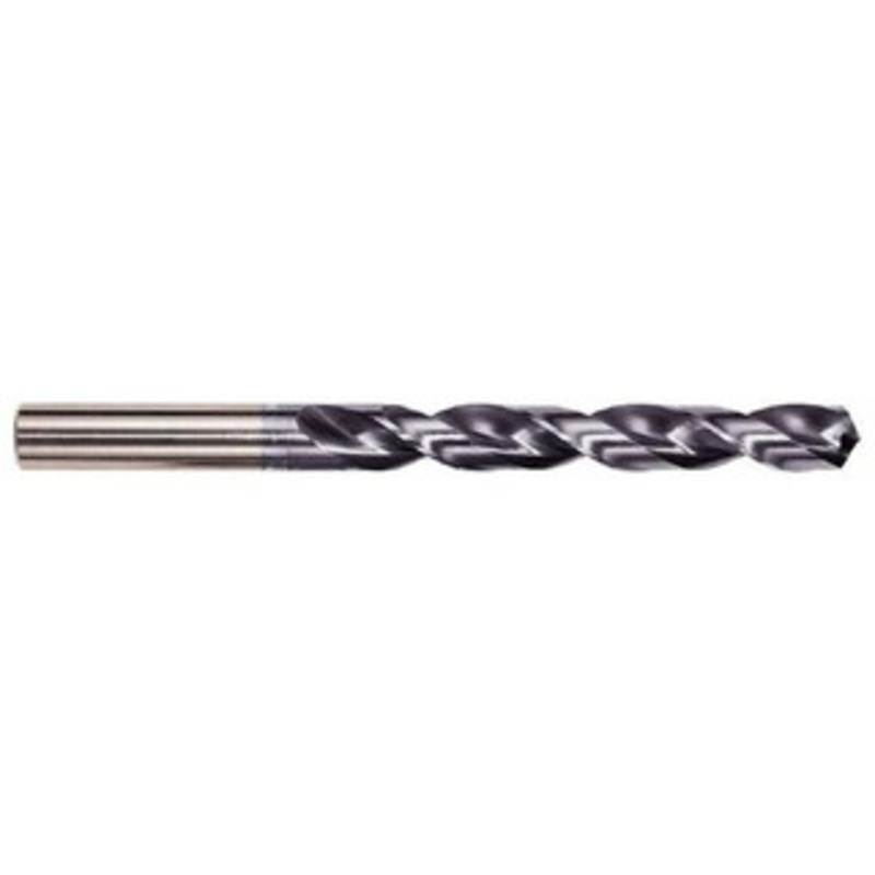 Hertel #1 135 Spiral Flute Cobalt Taper Length Drill Bit Bright Finish, 3-3/4 Flute Length, 6-1/8 OAL, Split Point, Straight Shank 74132598 – 74132598