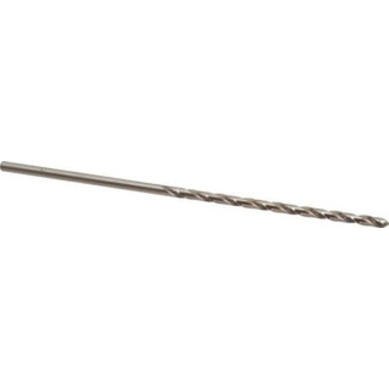 Precision Twist Drill #22 118 Spiral Flute High Speed Steel Taper Length Drill Bit Bright Finish, 3-3/8 Flute Length, 5-3/4 OAL, Standard Point, Straight Shank, Series R52 052022 – 78558483