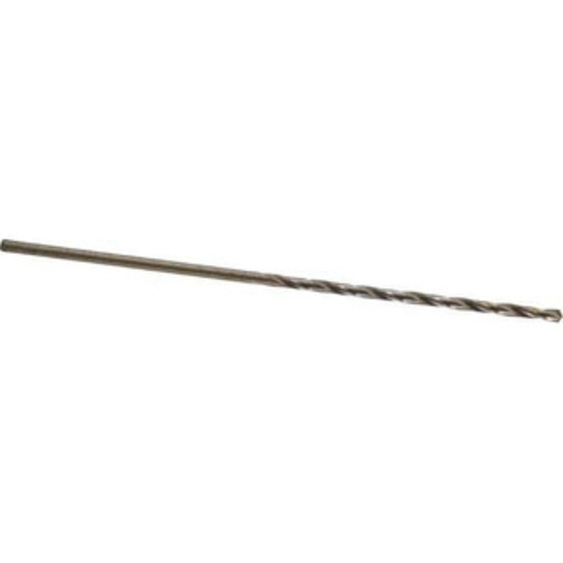 Precision Twist Drill #37 118 Spiral Flute High Speed Steel Taper Length Drill Bit Bright Finish, 2-1/2 Flute Length, 4-5/8 OAL, Standard Point, Straight Shank, Series R52 052037 – 78558632