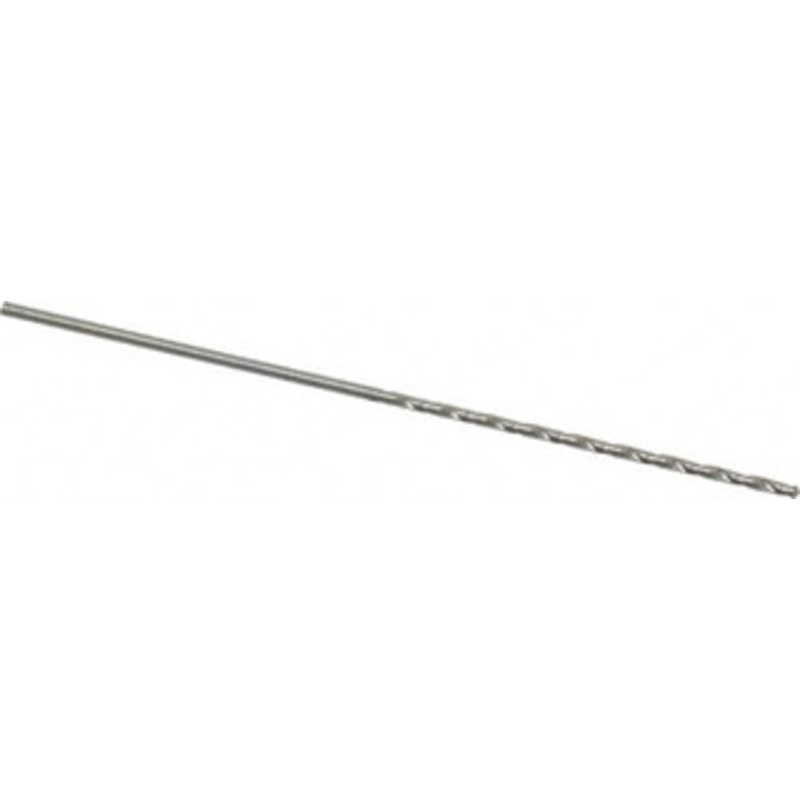 Precision Twist Drill #60 118 Spiral Flute High Speed Steel Taper Length Drill Bit Bright Finish, 1-1/8 Flute Length, 2-1/4 OAL, Standard Point, Straight Shank, Series R52 052060 – 78558863