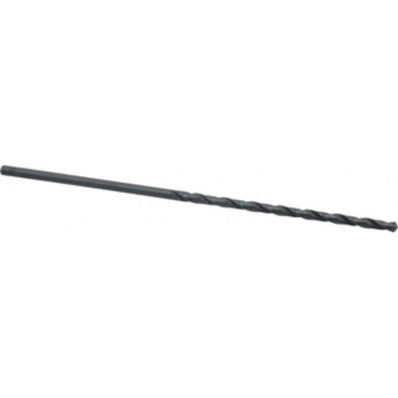 Cleveland Twist Drill #27 118 Spiral Flute High Speed Steel Taper Length Drill Bit Oxide Finish, 3 Flute Length, 5-3/8 OAL, Standard Point, Straight Shank, Series 2510 C08676 – 63725279