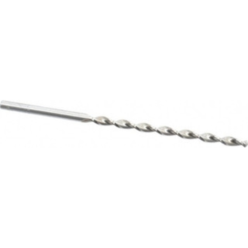 Guhring #8 130 Parabolic Flute High Speed Steel Taper Length Drill Bit Bright Finish, 3-7/16 Flute Length, 5-3/16 OAL, Standard Point, Straight Shank, Series 501 9005010050600 – 85771087