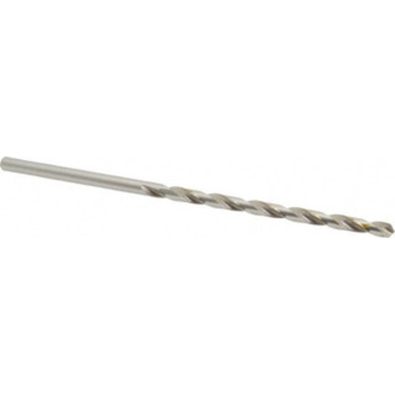 Precision Twist Drill #1 118 Spiral Flute High Speed Steel Taper Length Drill Bit Bright Finish, 3-3/4 Flute Length, 6-1/8 OAL, Standard Point, Straight Shank, Series R52 052001 – 78558277