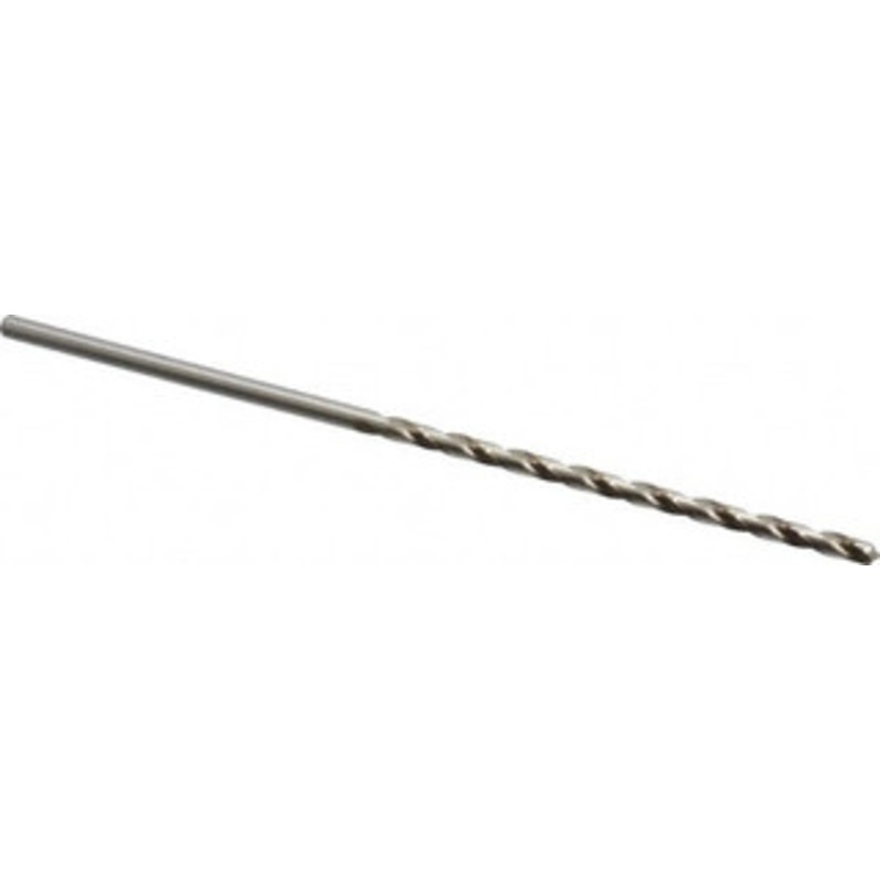 Precision Twist Drill #26 118 Spiral Flute High Speed Steel Taper Length Drill Bit Bright Finish, 3 Flute Length, 5-3/8 OAL, Standard Point, Straight Shank, Series R52 052026 – 78558525
