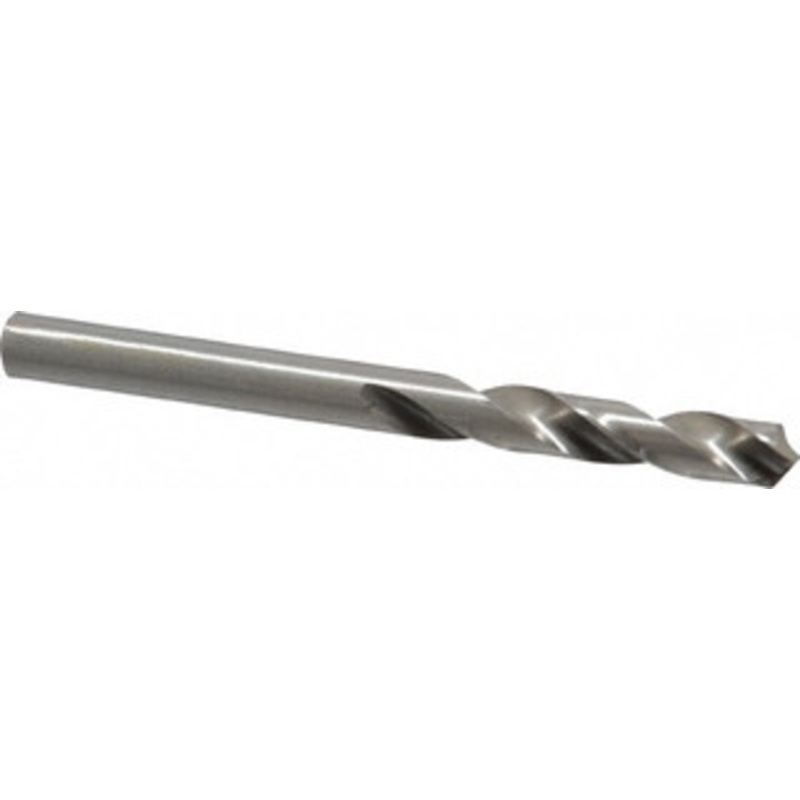 Precision Twist Drill #5 118 Spiral Flute High Speed Steel Screw Machine Drill Bit Bright Finish, Right Hand Cut, 1-1/4 Flute Length, 2-3/8 OAL, Standard Point, Straight Shank 041005 – 78545407